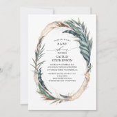 Baby shower met tropisch strand Exotic Palm Leaves Kaart (Voorkant)