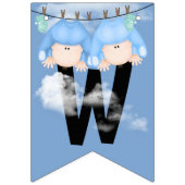 Baby shower met twee babydozen vlaggetjes (Tweede vlag)