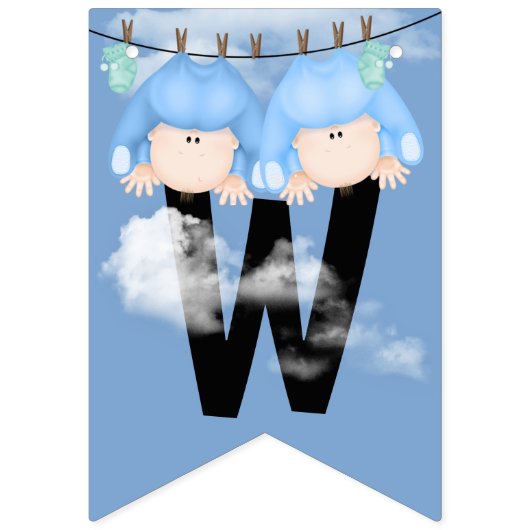 Baby shower met twee babydozen vlaggetjes (Tweede vlag)