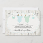 Baby shower met twee bakken - Hartelijk dank - Rob Bedankkaart (Voorkant)