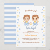 Baby shower met twee bakken kaart (Voorkant / Achterkant)