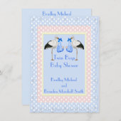 Baby shower met twee bakken kaart (Voorkant / Achterkant)