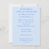 Baby shower met twee bakken kaart (Achterkant)