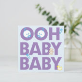 Baby shower met twee bakken kaart (Staand voorkant)