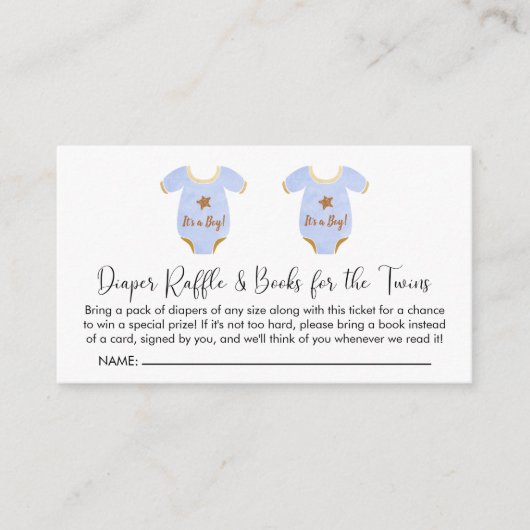 Baby shower met twee bakken luidere draaiboeken vo informatiekaartje (Voorkant)