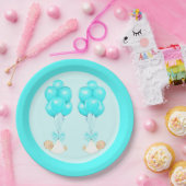 Baby shower met twee bakken papieren bordje (Feest)