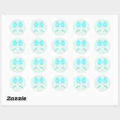 Baby shower met twee bakken ronde sticker (Vel)