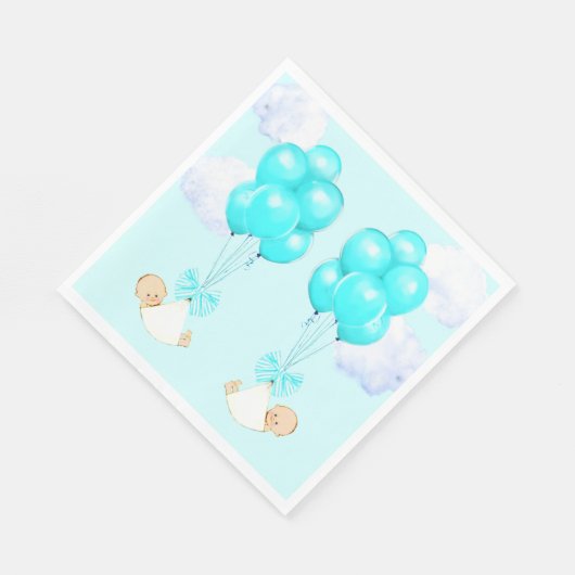 Baby shower met twee bakken servet (Hoek)