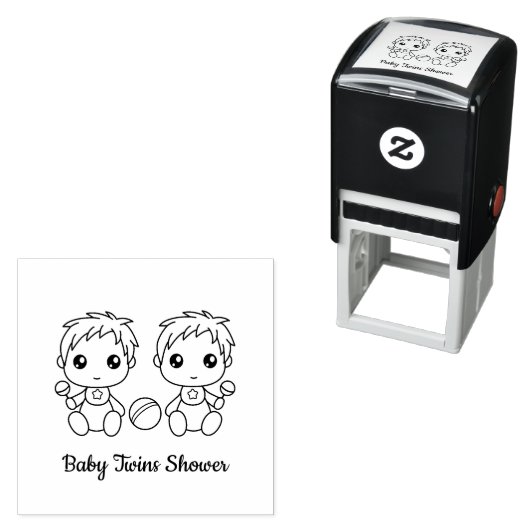 Baby shower met twee bakken zelfinktende stempel (In situ)