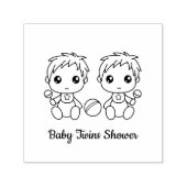 Baby shower met twee bakken  zelfinktende stempel (Design)