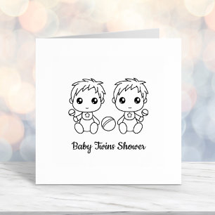 Baby shower met twee bakken  zelfinktende stempel
