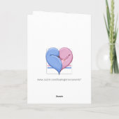 Baby shower met twee doven hartslag Hartelijk dank Bedankkaart (Achterkant)