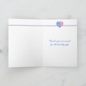 Baby shower met twee doven hartslag Hartelijk dank Bedankkaart (Binnen)