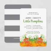 baby shower met twee pompoenen kaart (Voorkant / Achterkant)