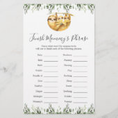 Baby shower met twee sleuven: maak het Phrase-spel (Voorkant)