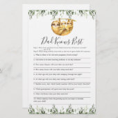 Baby shower met twee sleuven pa kent beste game (Voorkant / Achterkant)