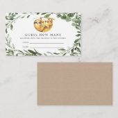 Baby shower met twee sleuven raadt u hoeveel credi informatiekaartje (Voorkant / Achterkant)