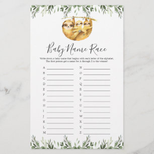 Baby shower met twee sleuven: Race Game