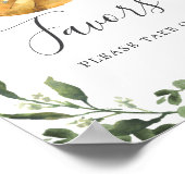 Baby shower met twee sleuven voor kiezen poster (Hoek)