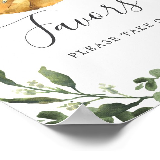 Baby shower met twee sleuven voor kiezen poster (Hoek)