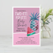 Baby shower met twee tti Frutti Twin Girls Kaart (Staand voorkant)