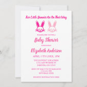 Baby shower met twee twitteraars tweelingmeisjes kaart (Voorkant)