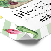 Baby shower met vegetarisch eten - Help de drukke Poster (Hoek)
