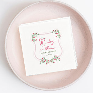 Baby Shower met Vintage Bloemen Baby in Bloom Servet