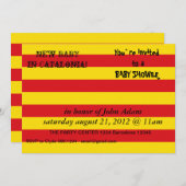 Baby shower met vlag van Catalonië Kaart (Voorkant / Achterkant)