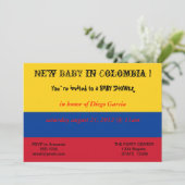 Baby shower met vlag van Colombia Kaart (Staand voorkant)