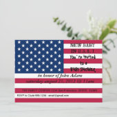 Baby shower met vlag van de Verenigde Staten. Kaart (Staand voorkant)