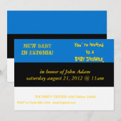 Baby shower met vlag van Estland Kaart (Voorkant / Achterkant)