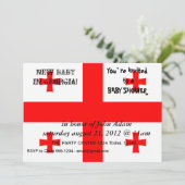 Baby shower met vlag van Georgië Kaart (Staand voorkant)