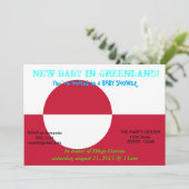 Baby shower met vlag van Groenland Kaart (Staand voorkant)