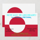 Baby shower met vlag van Groenland Kaart (Voorkant / Achterkant)