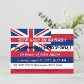 Baby shower met vlag van Hawaï Kaart (Staand voorkant)