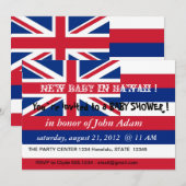 Baby shower met vlag van Hawaï Kaart (Voorkant / Achterkant)