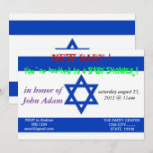 Baby shower met vlag van Israel Kaart (Voorkant / Achterkant)