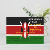Baby shower met vlag van Kenia Kaart (Staand voorkant)