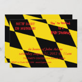 Baby shower met vlag van München Kaart (Voorkant / Achterkant)
