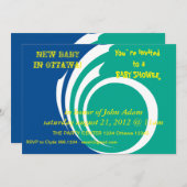 Baby shower met vlag van Ottawa, Canada Kaart (Voorkant / Achterkant)