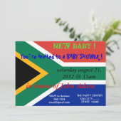 Baby shower met vlag van Zuid-Afrika Kaart (Staand voorkant)