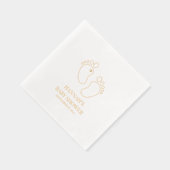 Baby shower met voetafdruk | feestdecor folie servetten (Rechts)