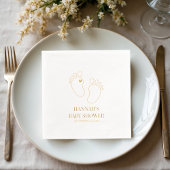 Baby shower met voetafdruk | feestdecor folie servetten