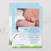 Baby shower met vroege levering Fotopost winkel Kaart (Voorkant / Achterkant)