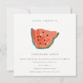 Baby shower met watermeloen, met de modernste hand kaart (Voorkant)