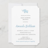 Baby shower met Waterverf olifant Kaart (Voorkant)