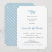 Baby shower met Waterverf olifant Kaart (Voorkant / Achterkant)