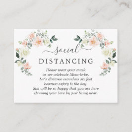 Baby shower met whimsical Blush White Flowers - Ge Informatiekaartje