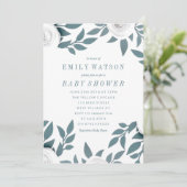 Baby shower met whitepapers kaart (Staand voorkant)